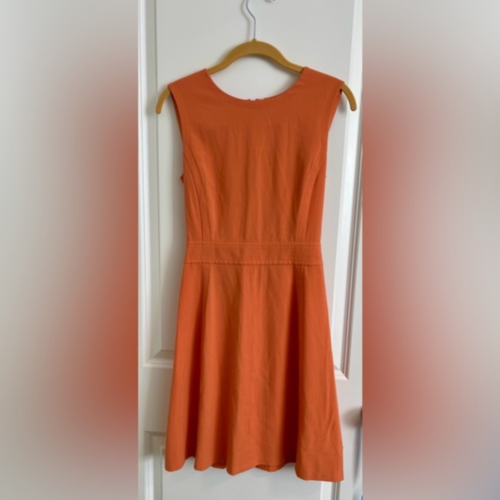 BCBG Max Azria Sleeveless Fit & Flare Dress | Terracotta Orange | Size 0